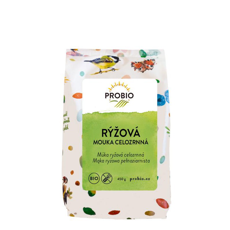MĄKA RYŻOWA PEŁNOZIARNISTA BEZGLUTENOWA BIO 450 g - PROBIO