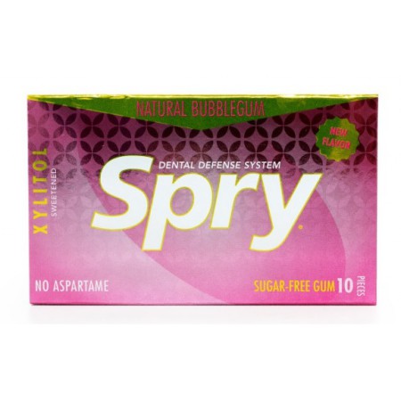 GUMA DO ŻUCIA Z KSYLITOLEM O SMAKU GUMY BALONOWEJ BEZGLUTENOWA 10 SZTUK (12 g) - SPRY