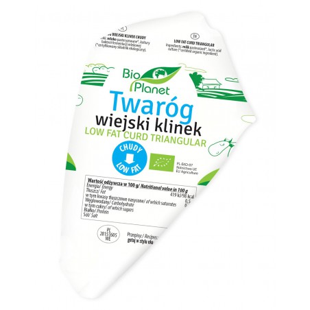 TWARÓG WIEJSKI KLINEK CHUDY BIO (około 0,25 kg) - BIO PLANET