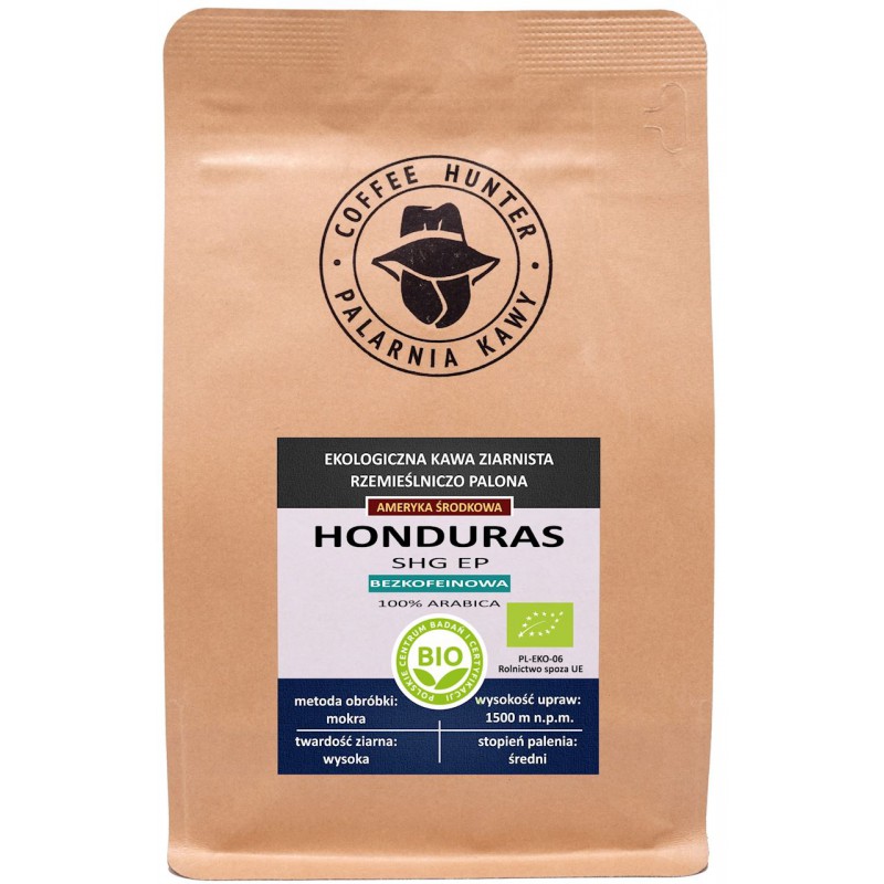 KAWA ZIARNISTA ARABICA 100 % HONDURAS FAIR TRADE BIO 250 g - COFFEE HUNTER