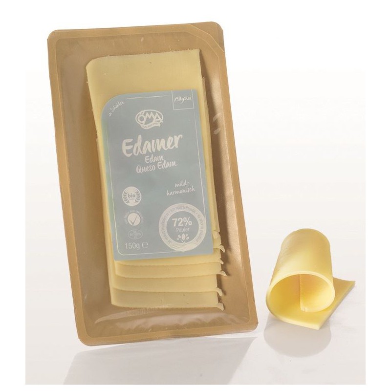 SER EDAMSKI PLASTRY BIO (40 % TŁUSZCZU W SUCHEJ MASIE) 150 g - OMA