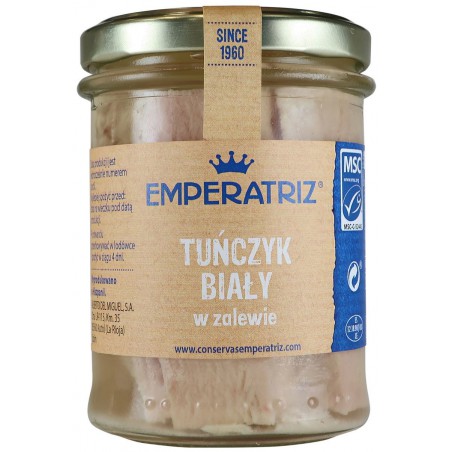 TUŃCZYK BIAŁY MSC W SOSIE WŁASNYM 200 g (140 g) (SŁOIK) - EMPERATRIZ