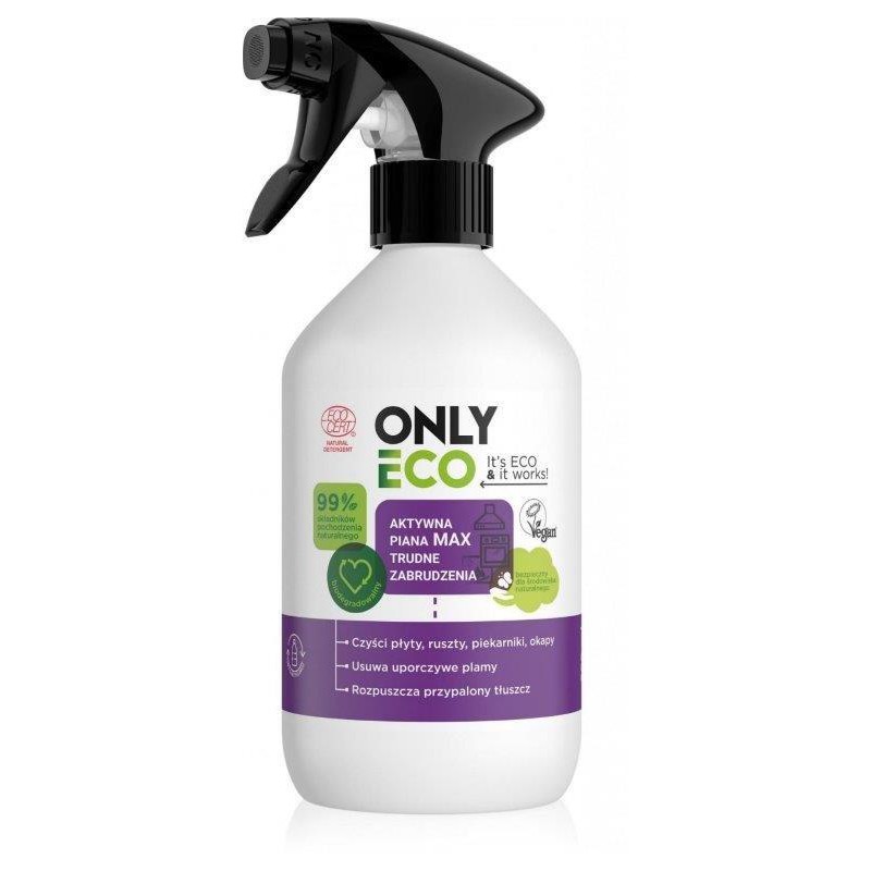 SPRAY DO CZYSZCZENIA TRUDNYCH ZABRUDZEŃ AKTYWNA PIANA MAX 500 ml - ONLY ECO