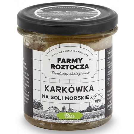KARKÓWKA NA SOLI MORSKIEJ BIO 250 g (SŁOIK) - FARMY ROZTOCZA