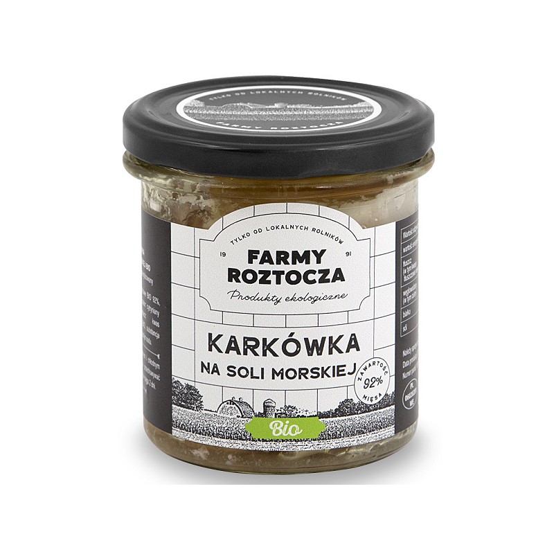 KARKÓWKA NA SOLI MORSKIEJ BIO 250 g (SŁOIK) - FARMY ROZTOCZA