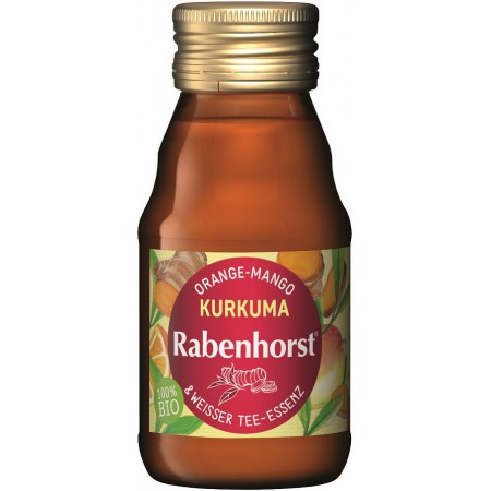 SHOT OWOCOWY POMARAŃCZA - MANGO Z KURKUMĄ BIO 60 ml - RABENHORST