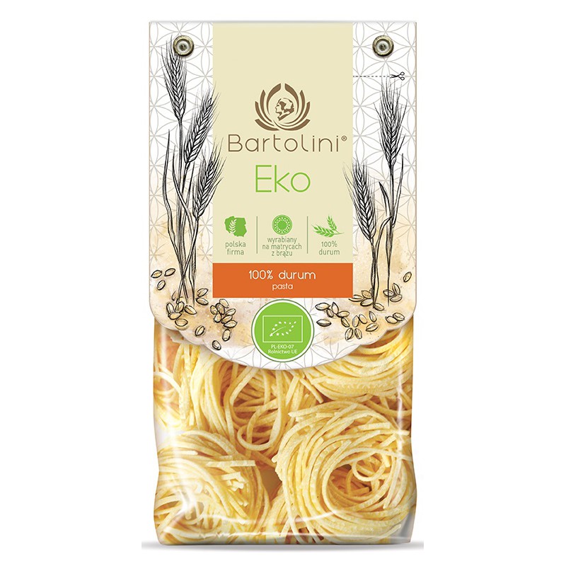 MAKARON (SEMOLINOWY) GNIAZDA SPAGHETTI ALLA CHITARRA BIO 250 g - BARTOLINI