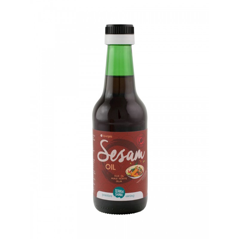 OLEJ SEZAMOWY (Z PRAŻONYCH NASION) BEZGLUTENOWY BIO 250 ml - TERRASANA