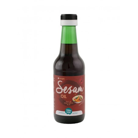 OLEJ SEZAMOWY (Z PRAŻONYCH NASION) BEZGLUTENOWY BIO 250 ml - TERRASANA