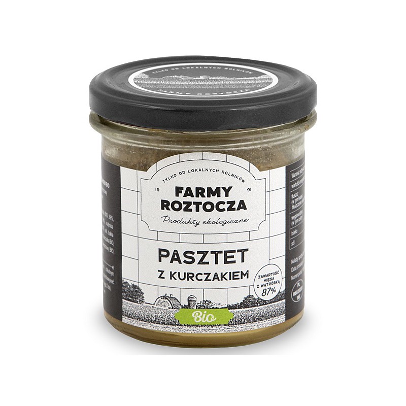 PASZTET DROBIOWO - WIEPRZOWY BIO 180 g (SŁOIK) - FARMY ROZTOCZA