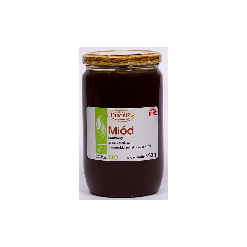 MIÓD SPADZIOWY ZE SPADZI IGLASTEJ BIO 950 g - PASIEKA PUCER