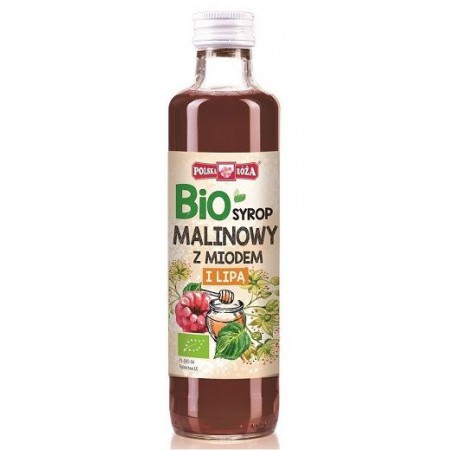 SYROP MALINOWY Z MIODEM I LIPĄ BIO 250 ml - POLSKA RÓŻA