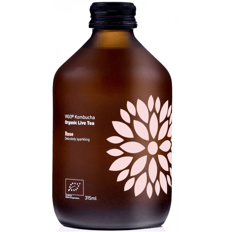 KOMBUCHA RÓŻANA BEZGLUTENOWA BIO 330  ml - VIGO