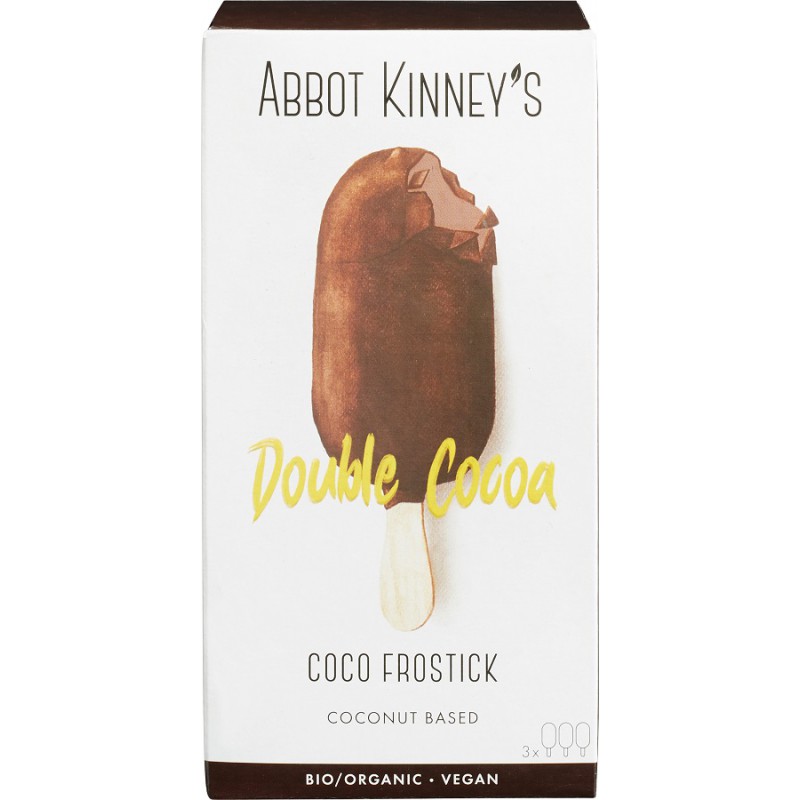 LODY WEGAŃSKIE - ABBOT KINNEY'S - KOKOSOWO - KAKAOWE W POLEWIE CZEKOLADOWEJ BIO NA PATYKU (3 x 100 ml) 300 ml