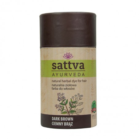 HENNA CIEMNY BRĄZ ECO 150 g - SATTVA