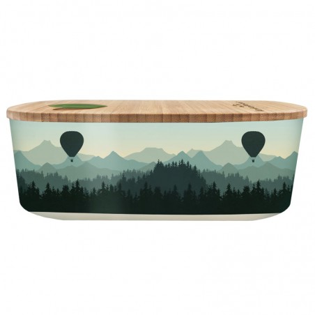 LUNCHBOX Z TWORZYWA PLA Z PRZEGRÓDKĄ AIR BALLOON VALLEY 800 ml - CHIC-MIC