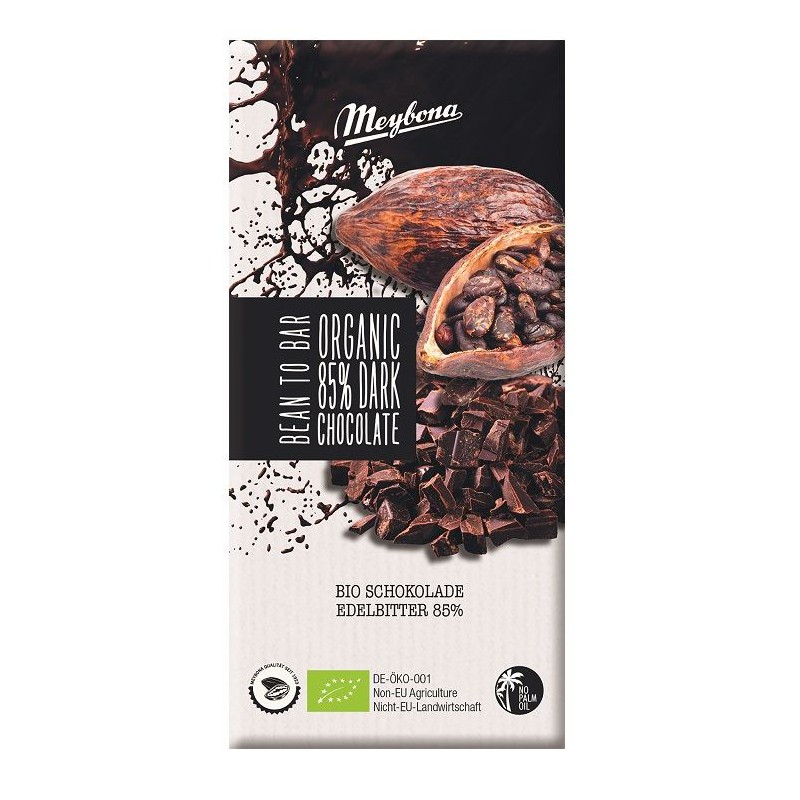 CZEKOLADA GORZKA 85 % BIO 100 g - MEYBONA