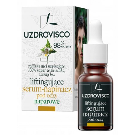 SERUM - NAPINACZ POD OCZY LIFTINGUJĄCE NAPAROWE 15 ml - UZDROVISCO