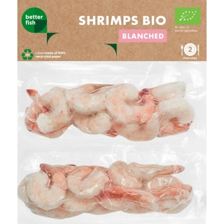 KREWETKI BIAŁE BLANSZOWANE MROŻONE BIO 160 g - BETTER FISH