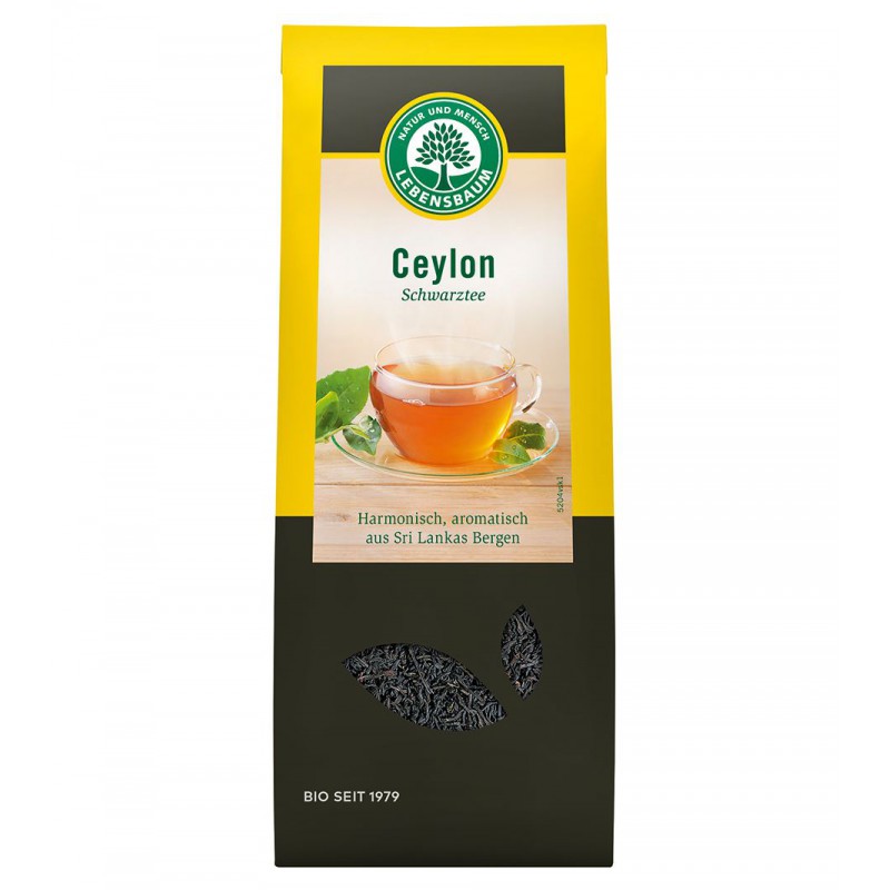 HERBATA CZARNA CEJLOŃSKA LIŚCIASTA BIO 75 g - LEBENSBAUM