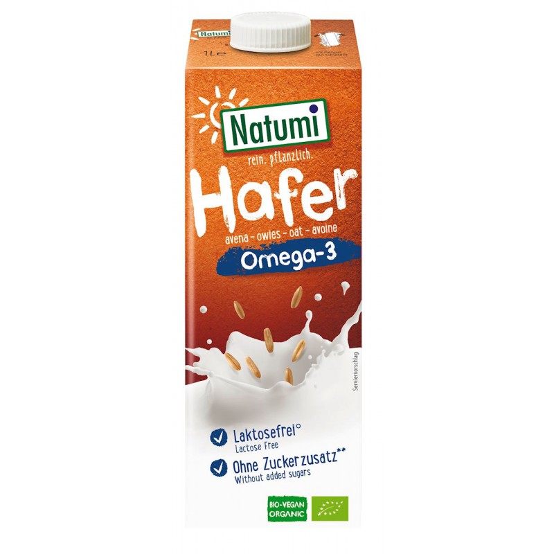 NAPÓJ OWSIANY OMEGA-3 BEZ DODATKU CUKRÓW BIO 1 L - NATUMI