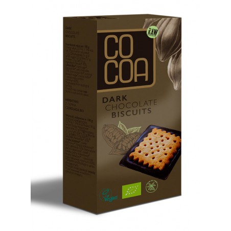 HERBATNIKI Z CIEMNĄ CZEKOLADĄ BIO 95 g - COCOA