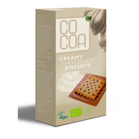 HERBATNIKI Z CZEKOLADĄ CREAMY BIO 95 g - COCOA