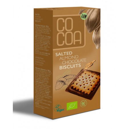 HERBATNIKI Z CZEKOLADĄ MIGDAŁOWĄ Z SOLĄ BIO 95 g - COCOA