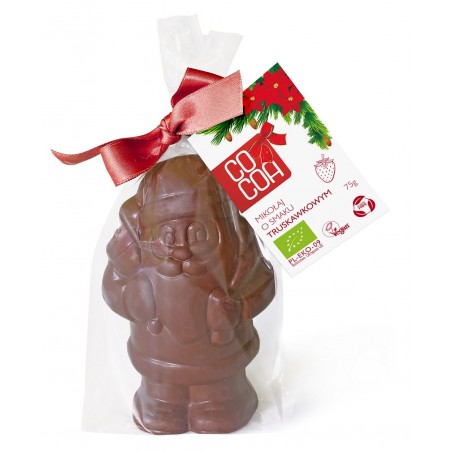 MIKOŁAJ O SMAKU TRUSKAWKOWYM BIO 75 g - COCOA (PRODUKT SEZONOWY)