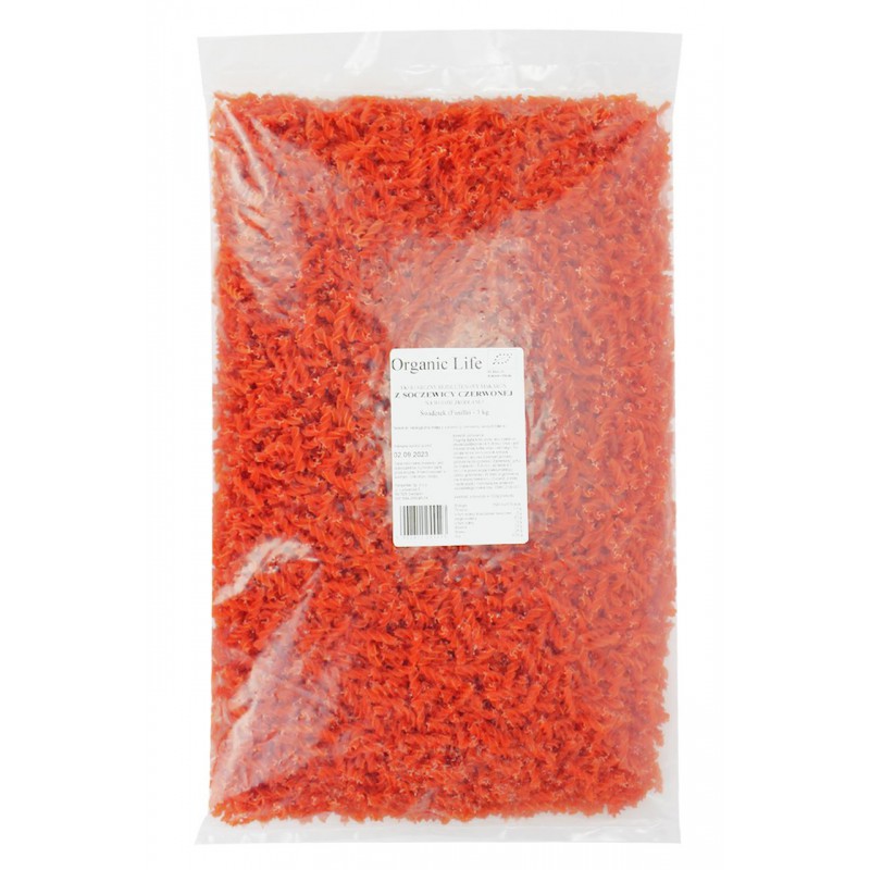 MAKARON (Z SOCZEWICY CZERWONEJ) ŚWIDEREK FUSILLI BEZGLUTENOWY BIO 3 kg - HORECA (FABIJAŃSCY)