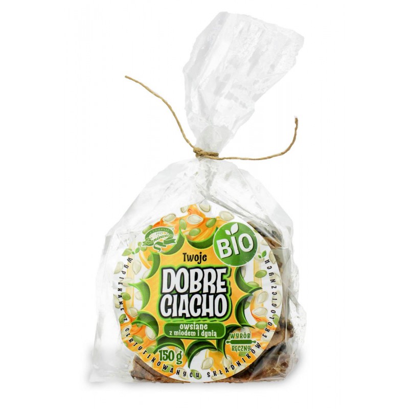 CIASTKA OWSIANE Z MIODEM I DYNIĄ BIO 150 g - CUKIERNIA ZANIEWICZ (DOBRE CIACHO)