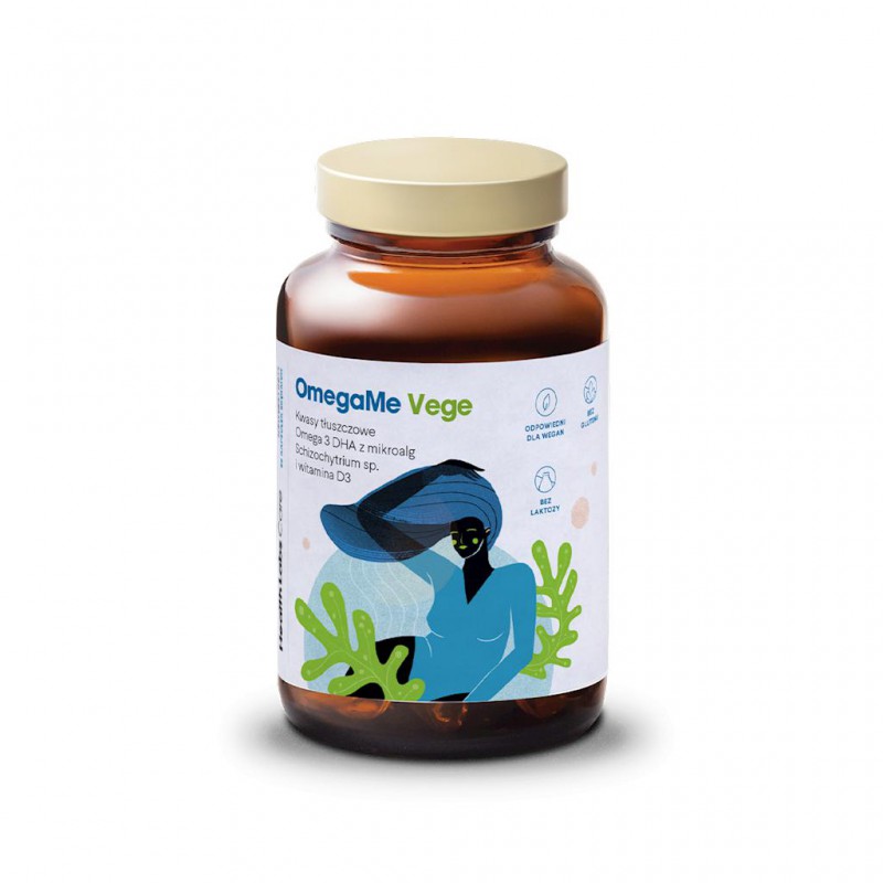 KWASY TŁUSZCZOWE OMEGA-3 Z ALG MORSKICH (OMEGA ME VEGE) 60 KAPSUŁEK - HEALTH LABS CARE