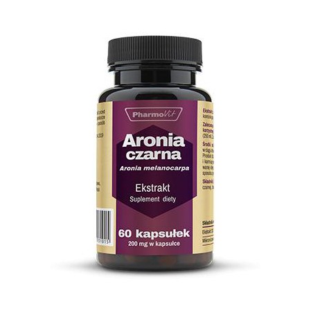 ARONIA CZARNA EKSTRAKT BEZGLUTENOWY 60 KAPSUŁEK 27 g - PHARMOVIT