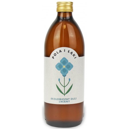 OLEJ LNIANY TŁOCZONY NA ZIMNO BIO 500 ml - BARWY ZDROWIA