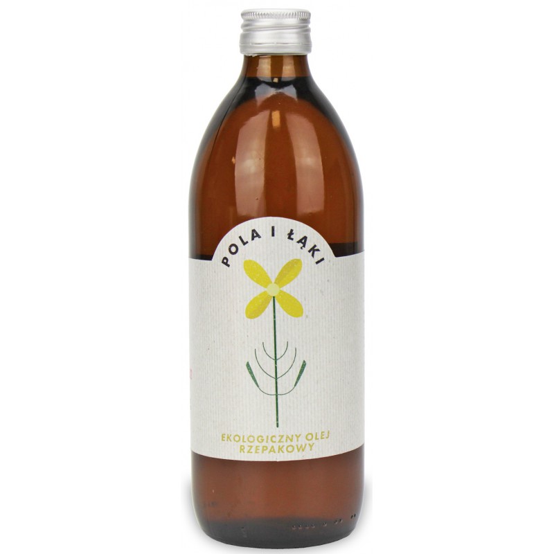 OLEJ RZEPAKOWY TŁOCZONY NA ZIMNO BIO 500 ml - BARWY ZDROWIA