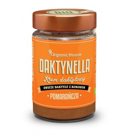 KREM KOKOSOWO - DAKTYLOWY POMARAŃCZA BEZGLUTENOWY BIO 190 g - ORGANIC HOUSE (DAKTYNELLA)