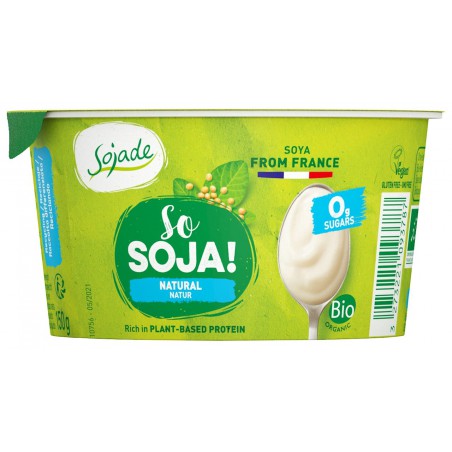 PRODUKT SOJOWY NATURALNY NIE ZAWIERA CUKRÓW BEZGLUTENOWY BIO 150 g - SOJADE