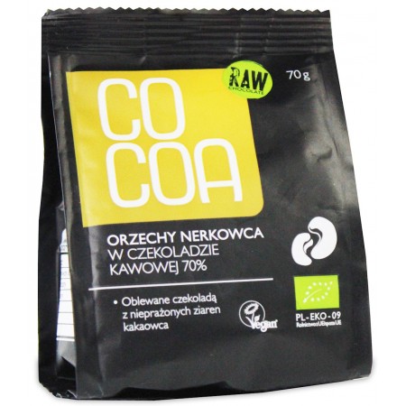 ORZECHY NERKOWCA W CZEKOLADZIE KAWOWEJ BIO 70 g - COCOA