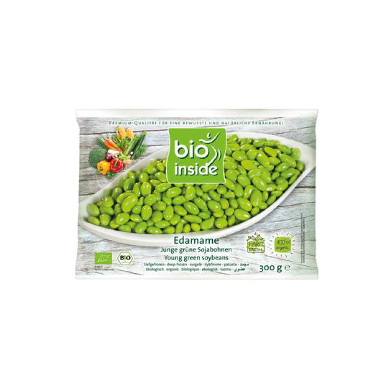 SOJA EDAMAME ŁUSKANA MROŻONA BEZGLUTENOWA BIO 300 g - BIO INSIDE