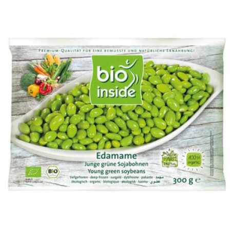 SOJA EDAMAME ŁUSKANA MROŻONA BEZGLUTENOWA BIO 300 g - BIO INSIDE