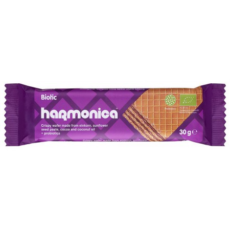 WAFELEK Z SAMOPSZY Z KREMEM MLECZNO - KAKAOWYM Z PROBIOTYKAMI BIO 30 g - HARMONICA