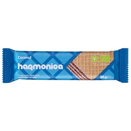 WAFELEK Z SAMOPSZY Z KREMEM KOKOSOWO - KAKAOWYM BIO 30 g - HARMONICA