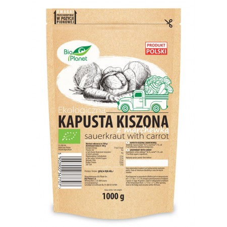 KAPUSTA KISZONA Z MARCHEWKĄ BIO 1 kg (DOYPACK) - BIO PLANET