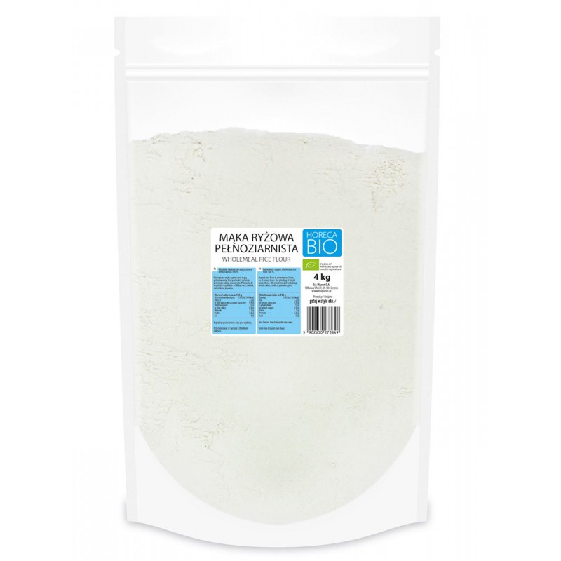 MĄKA RYŻOWA PEŁNOZIARNISTA BIO 4 kg - HORECA