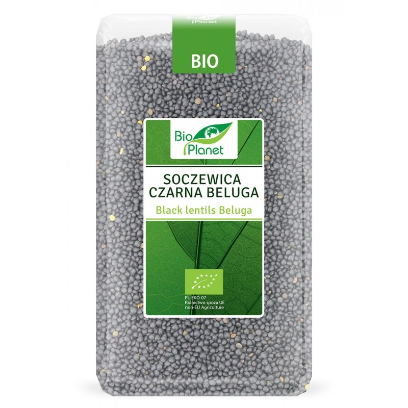 SOCZEWICA CZARNA BELUGA BIO 1 kg - BIO PLANET