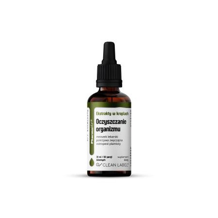 EKSTRAKTY W KROPLACH NA OCZYSZCZANIE ORGANIZMU BEZGLUTENOWE 30 ml - PHARMOVIT (CLEAN LABEL)