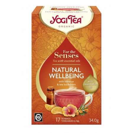 HERBATKA DLA ZMYSŁÓW NA DOBRE SAMOPOCZUCIE Z OLEJKIEM Z MANDARYNKI (FOR THE SENSES NATURAL WELLBEING) BIO (17 x 2 g) 34 g - YO
