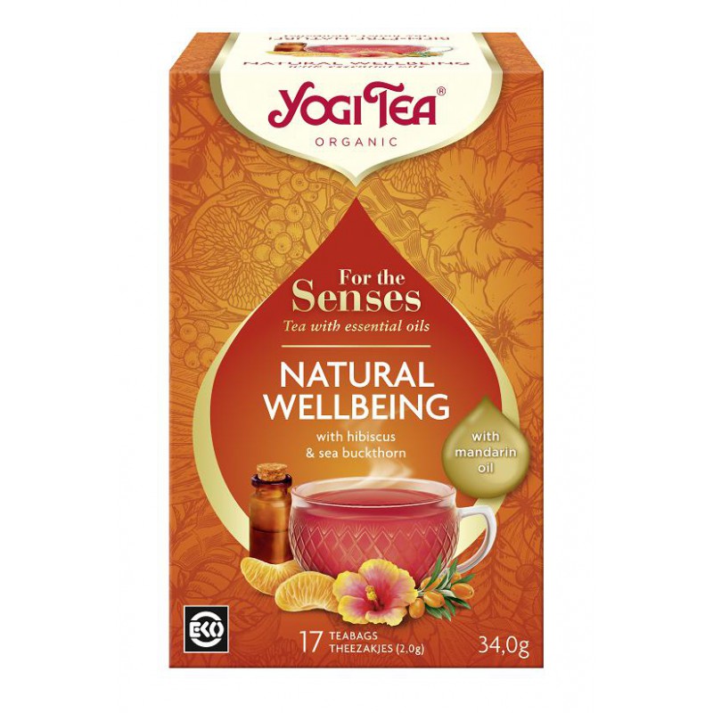 HERBATKA DLA ZMYSŁÓW NA DOBRE SAMOPOCZUCIE Z OLEJKIEM Z MANDARYNKI (FOR THE SENSES NATURAL WELLBEING) BIO (17 x 2 g) 34 g - YO