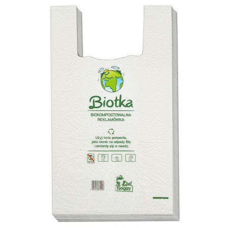 REKLAMÓWKA (KOMPOSTOWALNA I BIODEGRADOWALNA) 1 szt (40 cm x 22 cm) - FROGGY