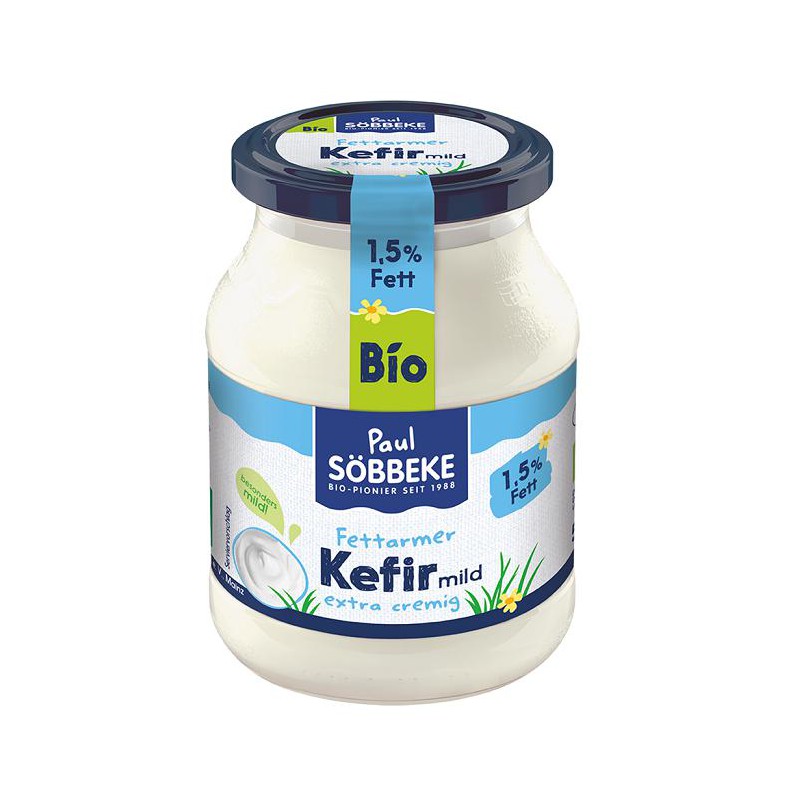 KEFIR KREMOWY (1,5 % TŁUSZCZU) BIO 500 g (SŁOIK) - SOBBEKE